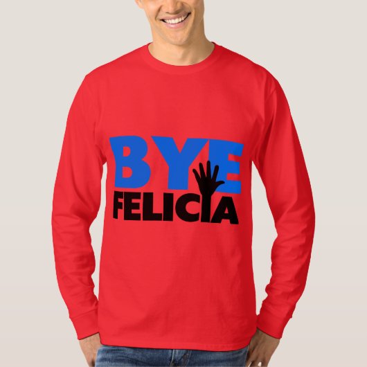 従属的なフェリシア手の波のはっきりしたな青 Tシャツ (正面)