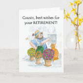 従弟の退職カード – ガーデナー カード (黄色い花)