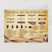 従来のシンボルや象徴は軍隊マップ#1で使用 ポストカード (正面)