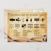 従来のシンボルや象徴は軍隊マップ#3で使用 ポストカード (正面/裏面)