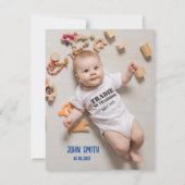 従来のベビーの出生証明書カード 出欠カード (裏面)