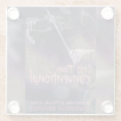 従来より少ない ガラスコースター (裏面)