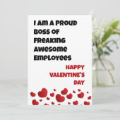 従業員おもしろいのバレンタインデー カード (スタンド正面)