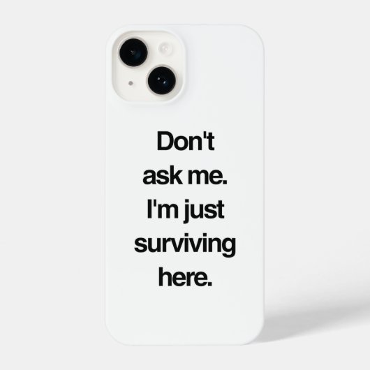 従業員おもしろいのミニマル引用文 iPhoneケース (裏面)