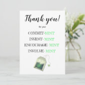 従業員おもしろいの誕生日を祝う サンキューカード (スタンド正面)