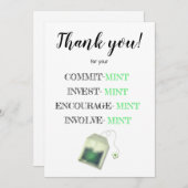 従業員おもしろいの誕生日を祝う サンキューカード (正面/裏面)