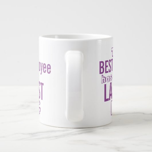 従業員おもしろい最高のの引用文- Office Umous Big Mug ジャンボコーヒーマグカップ (裏面)