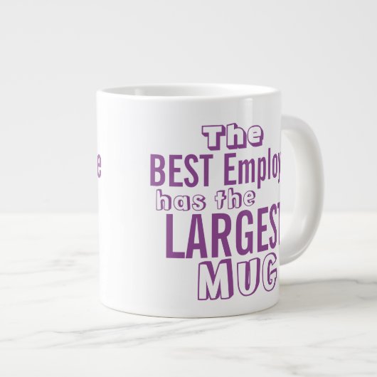 従業員おもしろい最高のの引用文- Office Umous Big Mug ジャンボコーヒーマグカップ (正面右)