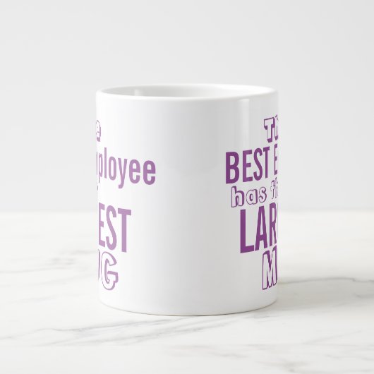 従業員おもしろい最高のの引用文- Office Umous Big Mug ジャンボコーヒーマグカップ (正面)