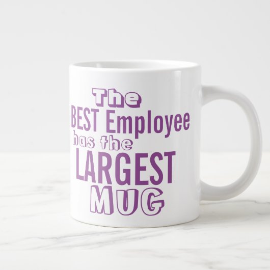 従業員おもしろい最高のの引用文- Office Umous Big Mug ジャンボコーヒーマグカップ (右)