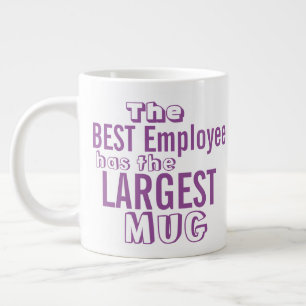 従業員おもしろい最高のの引用文- Office Umous Big Mug ジャンボコーヒーマグカップ