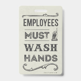 従業員が手を洗う必要がある（小） バッジ
