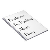 「従業員が解雇に考えついて」ノートブック ノートブック (右側)