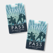 従業員すべてのアクセスパス音楽フェスティバルスタッフ バッジ (正面＆裏面)