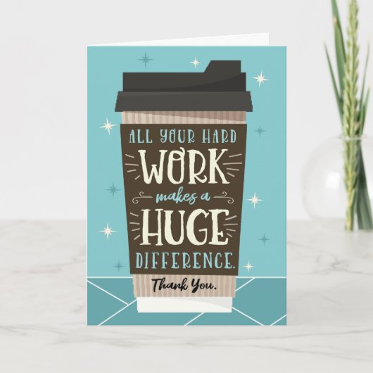 従業員すべての懸命作業が大きな違いを生む カード (正面)