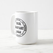 従業員と顧客のためのカスタムビジネスロゴマグ コーヒーマグカップ (正面左)