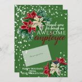 従業員に感謝グリーンフェスティバルギフトカードホルダー シーズンカード (正面/裏面)