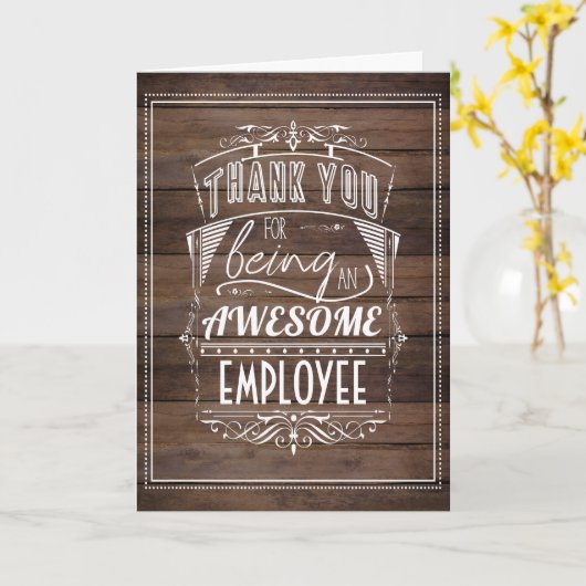 従業員に感謝素朴する カード (黄色い花)