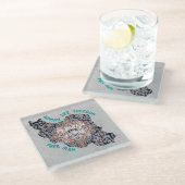 従業員のためのバルククリスマスギフト無料イラン緑 ガラスコースター (アングル)