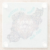 従業員のためのバルククリスマスギフト無料イラン緑 ガラスコースター (裏面)