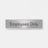 従業員のみシルバーとブラックの文字テンプレート サインプレート (正面)