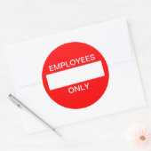 従業員のみステッカー ラウンドシール (封筒)