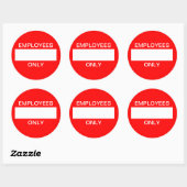 従業員のみステッカー ラウンドシール (シート)