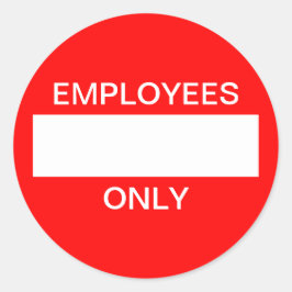 従業員のみステッカー ラウンドシール