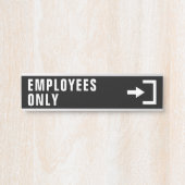 従業員のみBusiness Office Black サインプレート (正面)