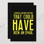 従業員のオフィスおもしろいワーク用のEメールミーティング贈答品 サンキューカード (正面/裏面)