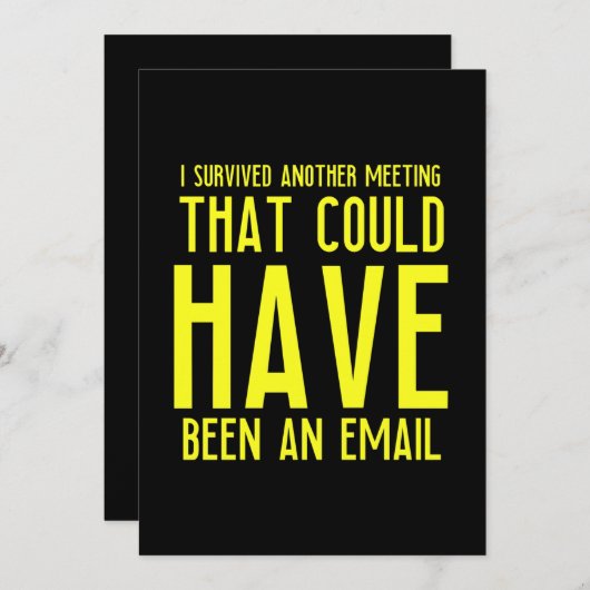 従業員のオフィスおもしろいワーク用のEメールミーティング贈答品 サンキューカード (正面/裏面)