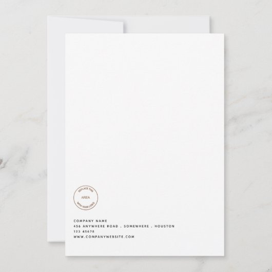 従業員のクリスマスパーティーポインセチアのビジネスロゴ 招待状 (裏面)