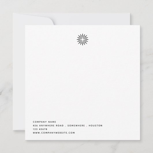 従業員のクリスマスパーティーミニマリストロゴ会社 招待状 (裏面)