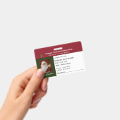 従業員のクリスマス写真付きIDカードをカスタマイズ バッジ (手持ち)