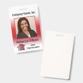 従業員のストア-赤 バッジ (Front & Back)