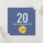 従業員のマイル標石記念日20年のギフトカード カード (正面/裏面インサイチュ)