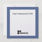 従業員のマイル標石記念日20年のギフトカード カード (裏面)