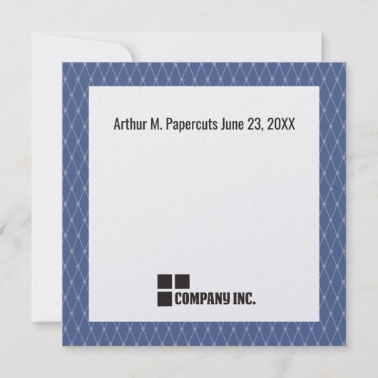 従業員のマイル標石記念日20年のギフトカード カード (裏面)