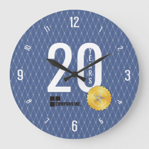 従業員のマイル標石記念日20年賞の時計 ラージ壁時計