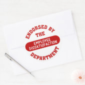 従業員の不満と退屈な仕事の促進 ラウンドシール (封筒)