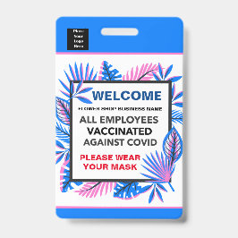 従業員の予防接種ビジネスロゴのカスタム バッジ