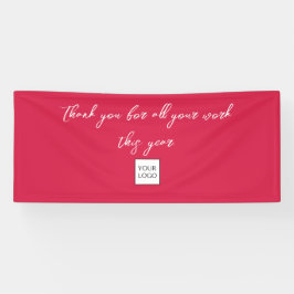 従業員の休日ありがとうごきげんよう 横断幕