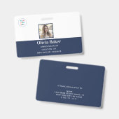 従業員の会社セキュリティ企業のロゴの写真ID バッジ (Front & Back)