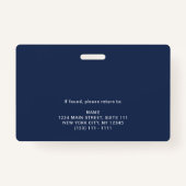 従業員の会社セキュリティ企業のロゴの写真ID バッジ (裏面)