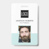 従業員の会社ID名、ロゴ、写真 バッジ (Front)