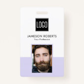 従業員の会社ID名、ロゴ、写真 バッジ (正面)