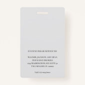 従業員の写真ビジネスロゴの追加 バッジ (裏面)