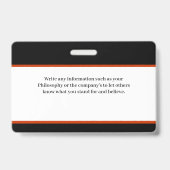 従業員の写真ロゴ名IDカスタム バッジ (裏面)