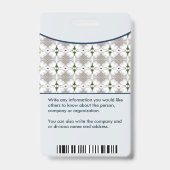 従業員の写真名バーコードロゴカスタムID バッジ (裏面)