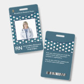 従業員の写真名バーコードロゴカスタムID バッジ (正面&裏面)